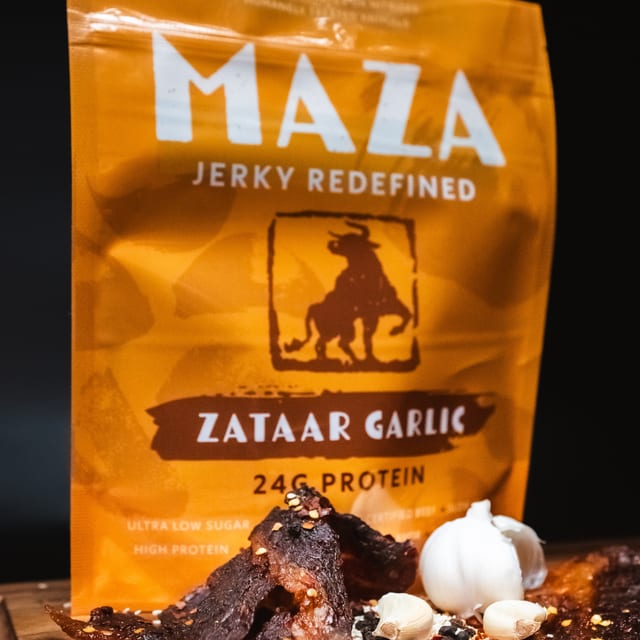 MAZA JERKY - ZAATAR GARLIC.