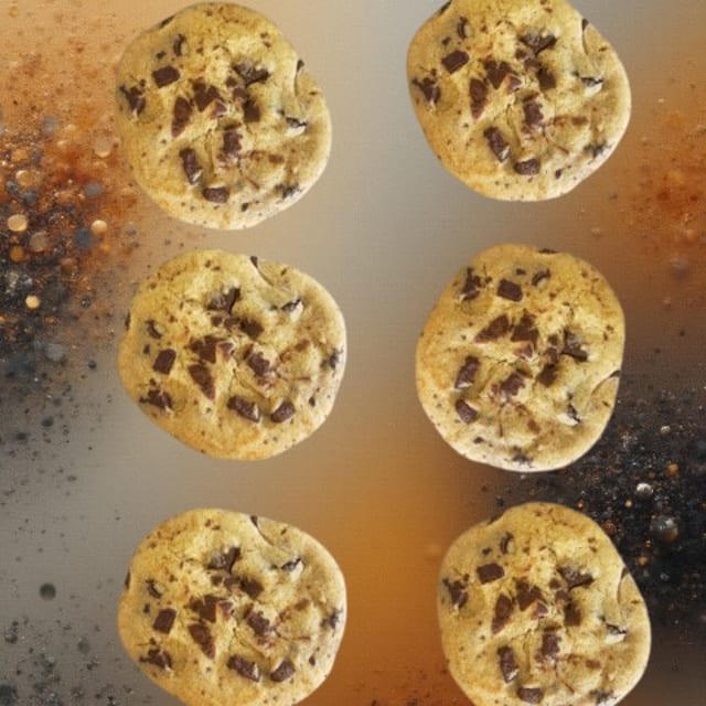 (6 PCS) PARTY PACK SIZE CHOCOLATE CHIP COOKIES.