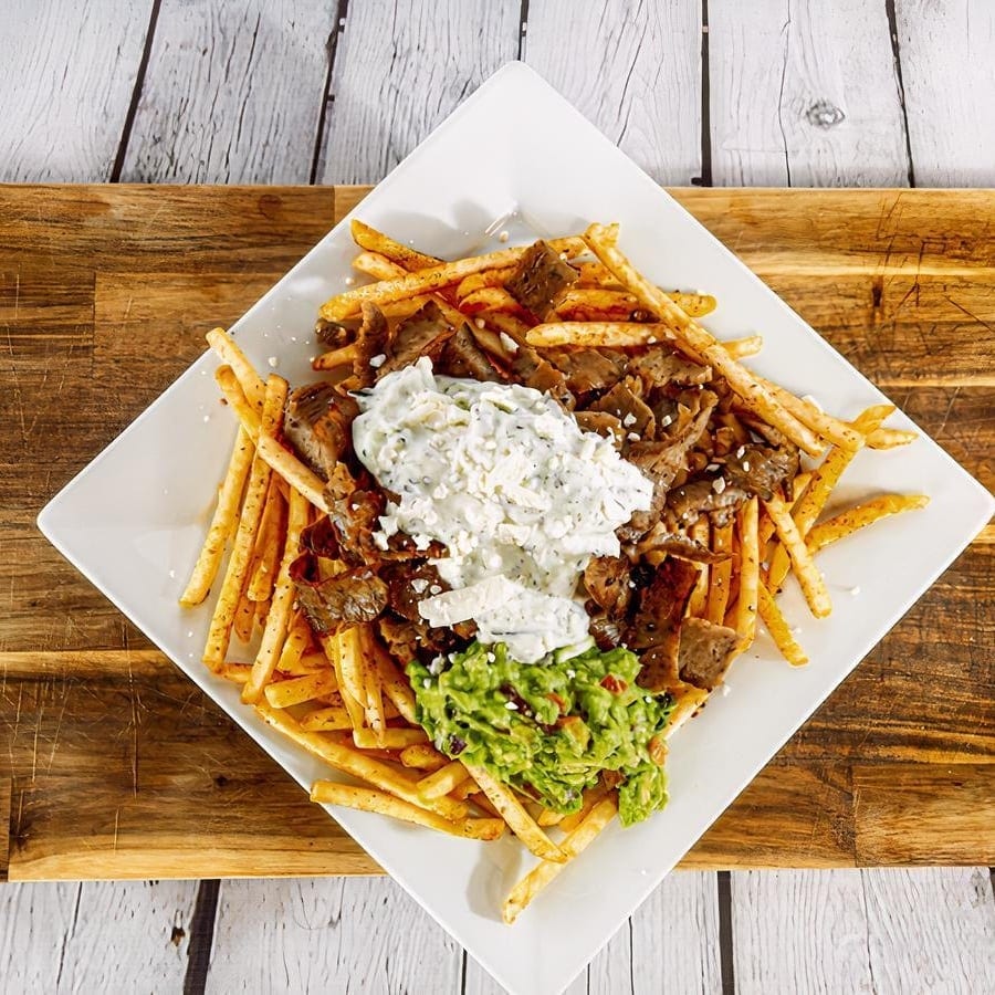 LOADED CHICKEN SHAH FRIES.