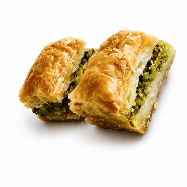 (2 PCS) PISTACIO BAKLAVA IMPORTED FROM TURKEY.