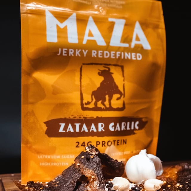 MAZA JERKY - ZAATAR GARLIC.