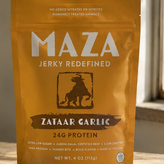 MAZA JERKY - ZAATAR GARLIC.