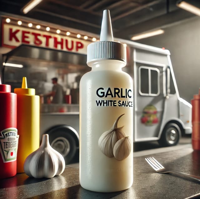 NEW YORK WHITE GARLIC SAUCE.