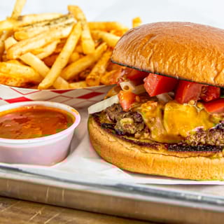 WORLD FAMOUS SHACK BURGER + SIDE OPTION